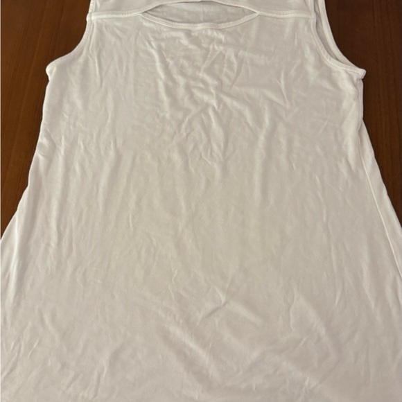 Soft Surroundings White Cutout Tank Top | Modal Spandex Sleeveless | Size Small - Picture 2 of 5